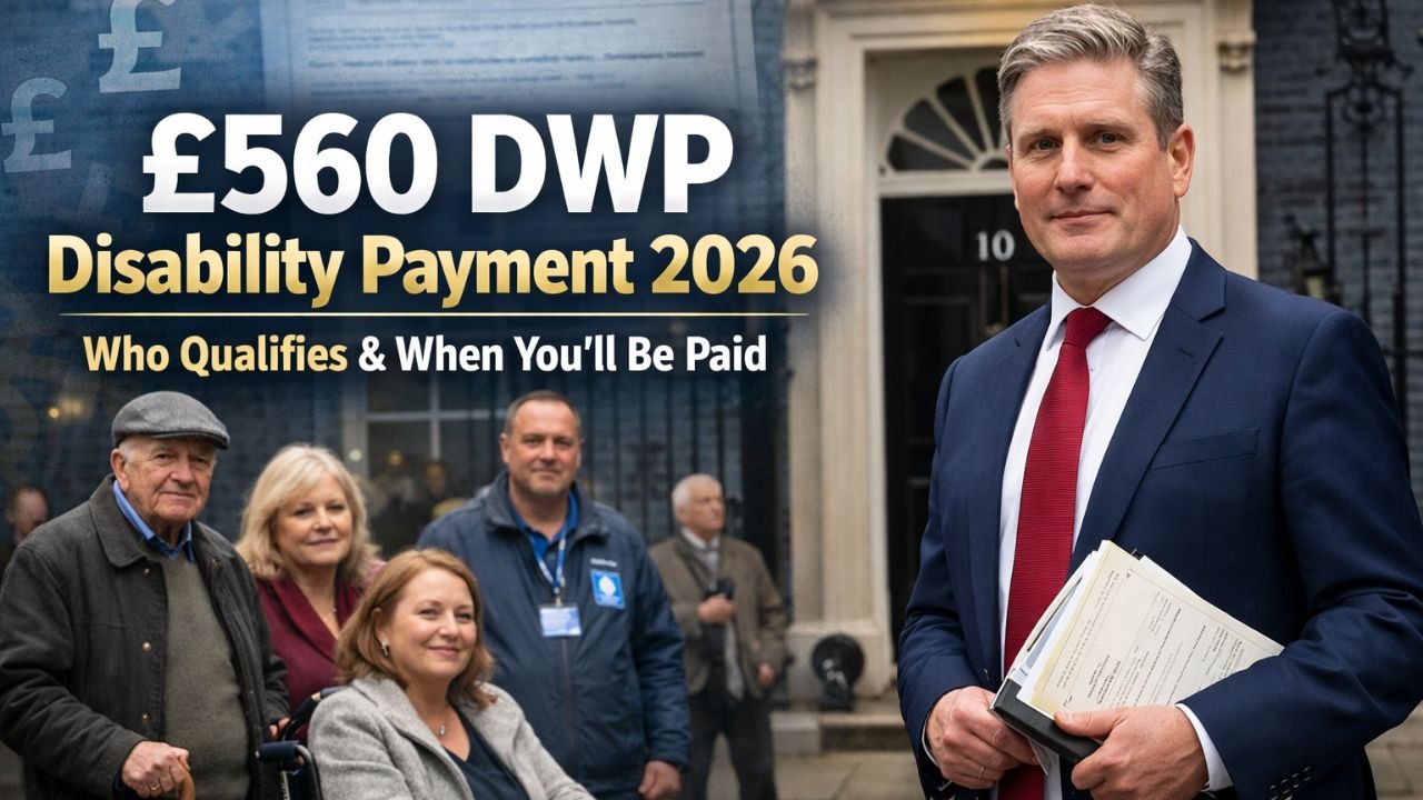 £560 DWP Disability Payment 2026: Who Qualifies And When You’ll Be Paid